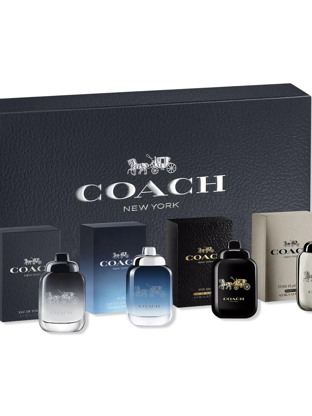 Coach Men's Fragrance Gift Set — Blue, Black & Silver Bottles